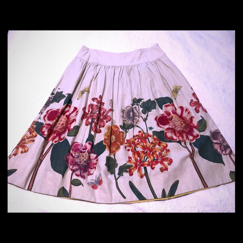 NWOT Anthropologie Meadow Rue embroidered skirt